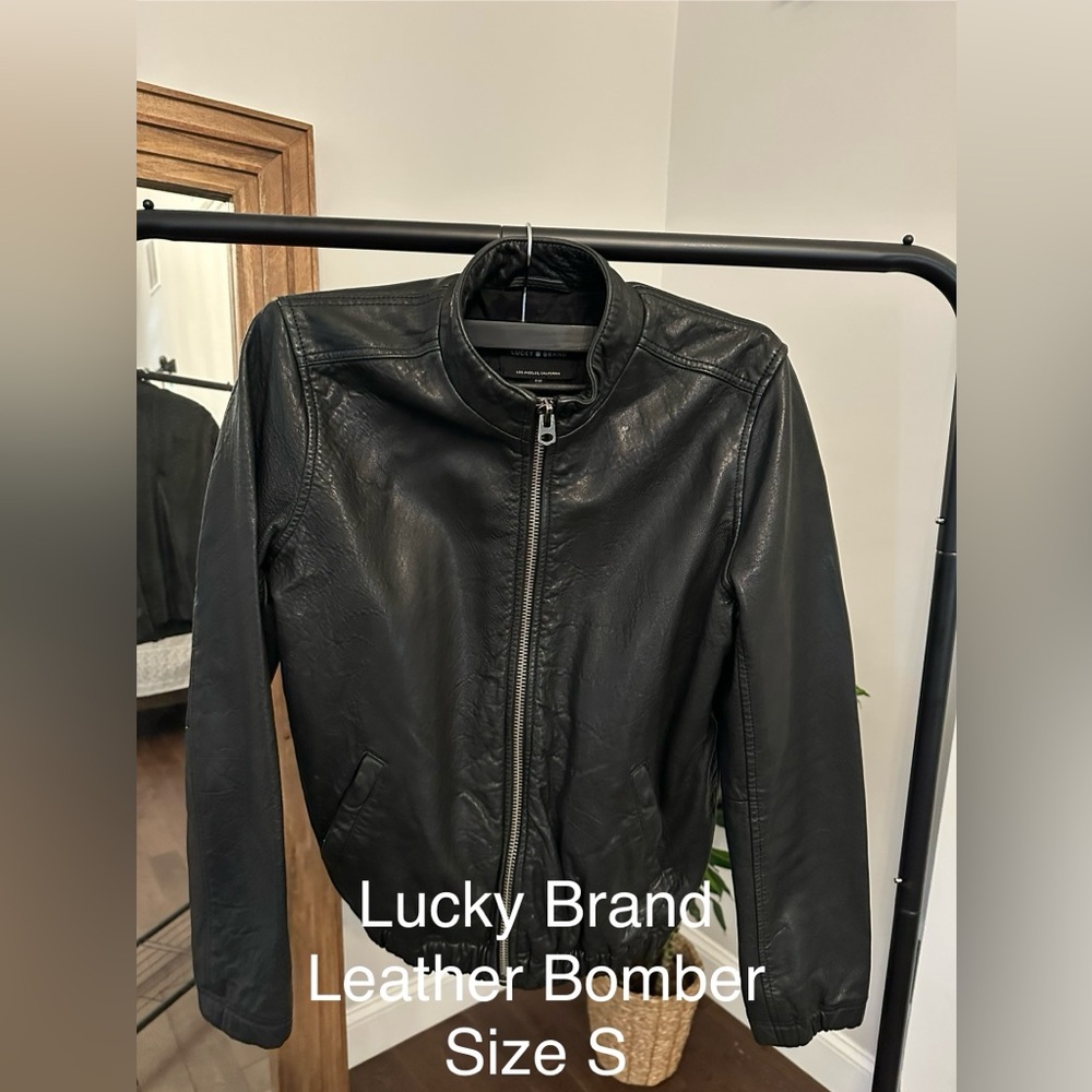 Lucky Brand Classic Black Leather Jacket